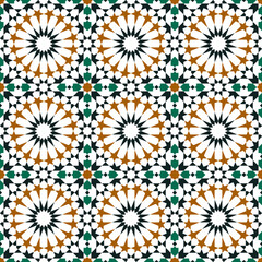 Seamless geometric pattern. Arabic style Zellij - obrazy, fototapety, plakaty