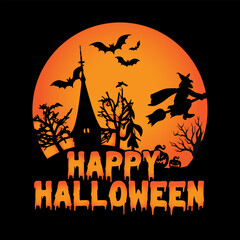 Happy halloween t shirt desing vector file