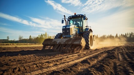 Obraz premium Prepare the soil by plowing to create a suitable seedbed.