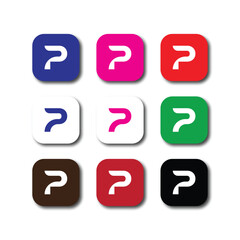 modern letter p logo disign - obrazy, fototapety, plakaty