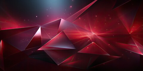 Abstract 3d background, glowing geometric shapes pattern texture on dark black background