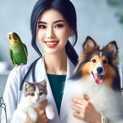Tierarzt bei der Arbeit - 667803035