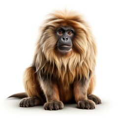 Obraz premium Gelada, Cartoon 3D , Isolated On White Background 