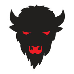 Bull's head. Vector illustration for your design.