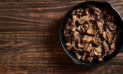 Slow cooked pulled beef