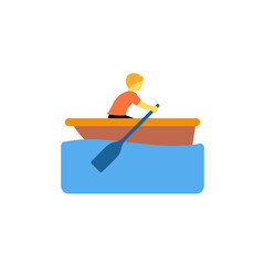 Person Rowing Boat