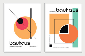 Bauhaus Prints, Exhibition Posters, Architecture Print, Gallery Wall Art Set, Office Wall Art, Modern Print, Minimalist Prints, Retro Poster