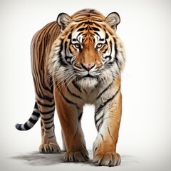 Tiger, Cartoon 3D , Isolated On White Background 