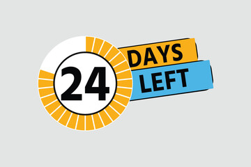 countdown Vector typographic design, seven Days left, months, timer, weeks, promotional social banner design, days, week, hours, Countdown Business Offer Banner Design