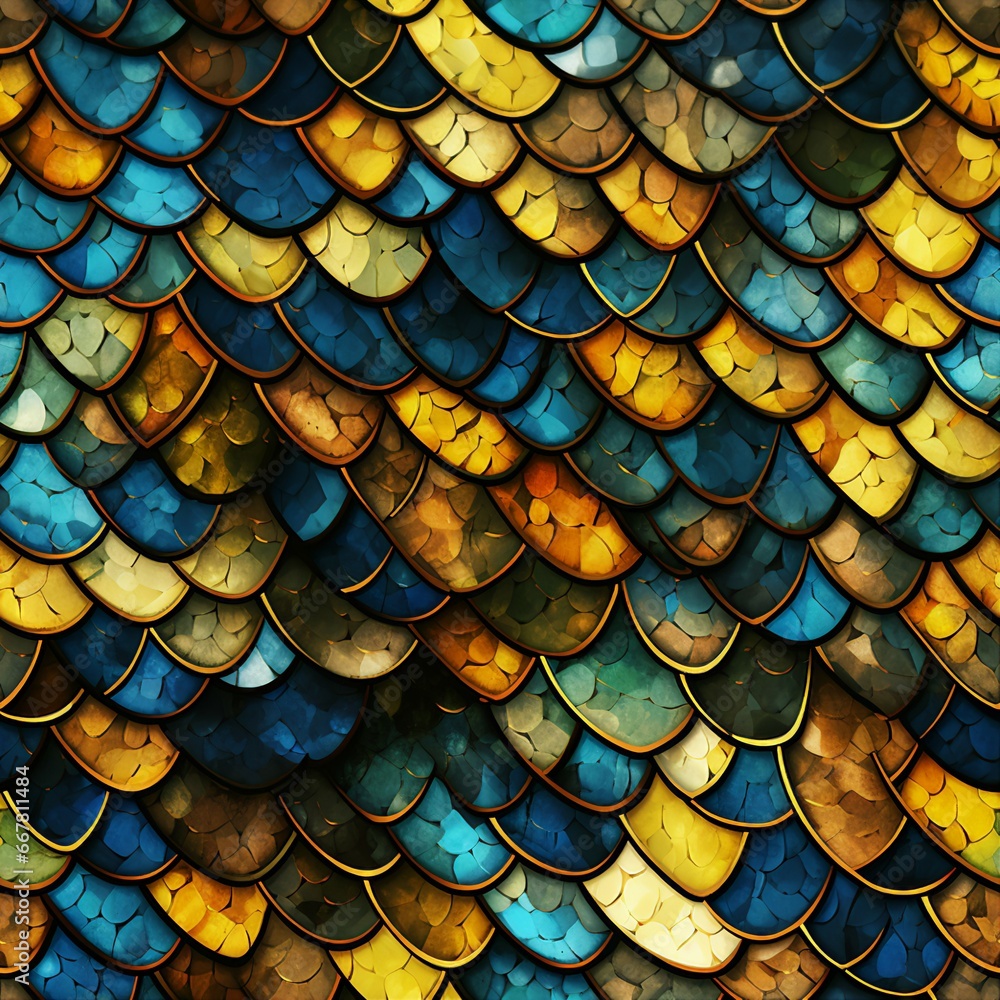 Aufkleber Serpent and Python Scales Pattern