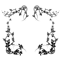 wild bush frame pattern for decoration design new