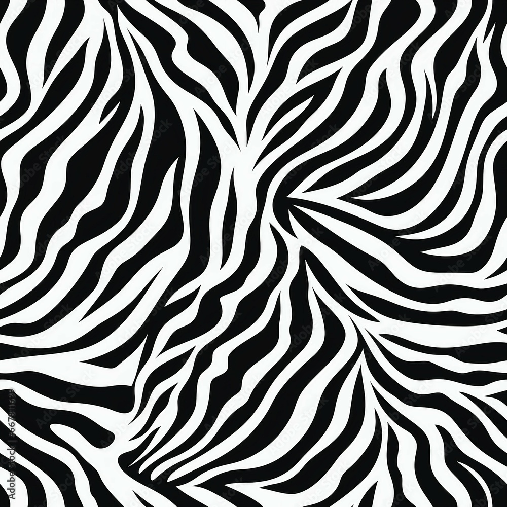 Aufkleber zebra stripes in monochrome pattern