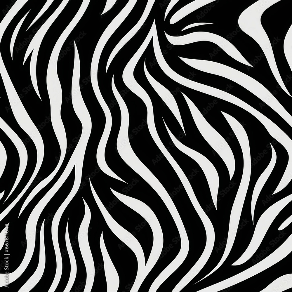 Aufkleber zebra stripes in monochrome pattern