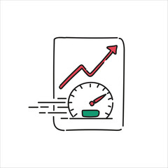 fast development icon illustration in vector