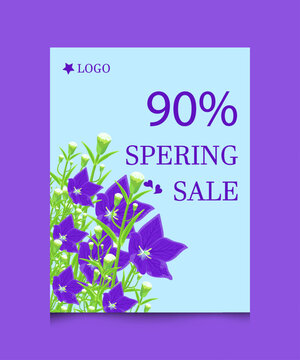 	
vactor spering sale flower design template