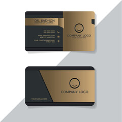 Black and gold color modern luxurious business card 