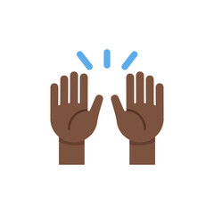 Raising Hands: Dark Skin Tone
