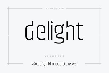 Abstract Fashion font alphabet. Minimal modern urban fonts for logo, brand etc. vector illustration