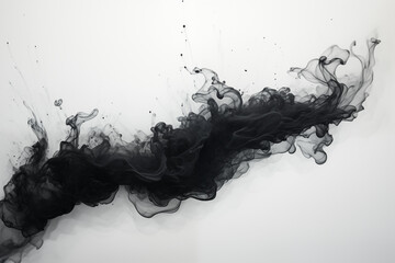 artistic inkdrop splash in water on transparent png background