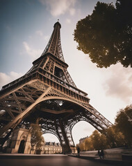 Eiffel Tower, Paris, France  - Created with Generative AI Technology