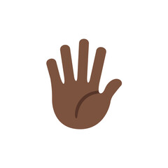 Hand with Fingers Splayed: Dark Skin Tone
