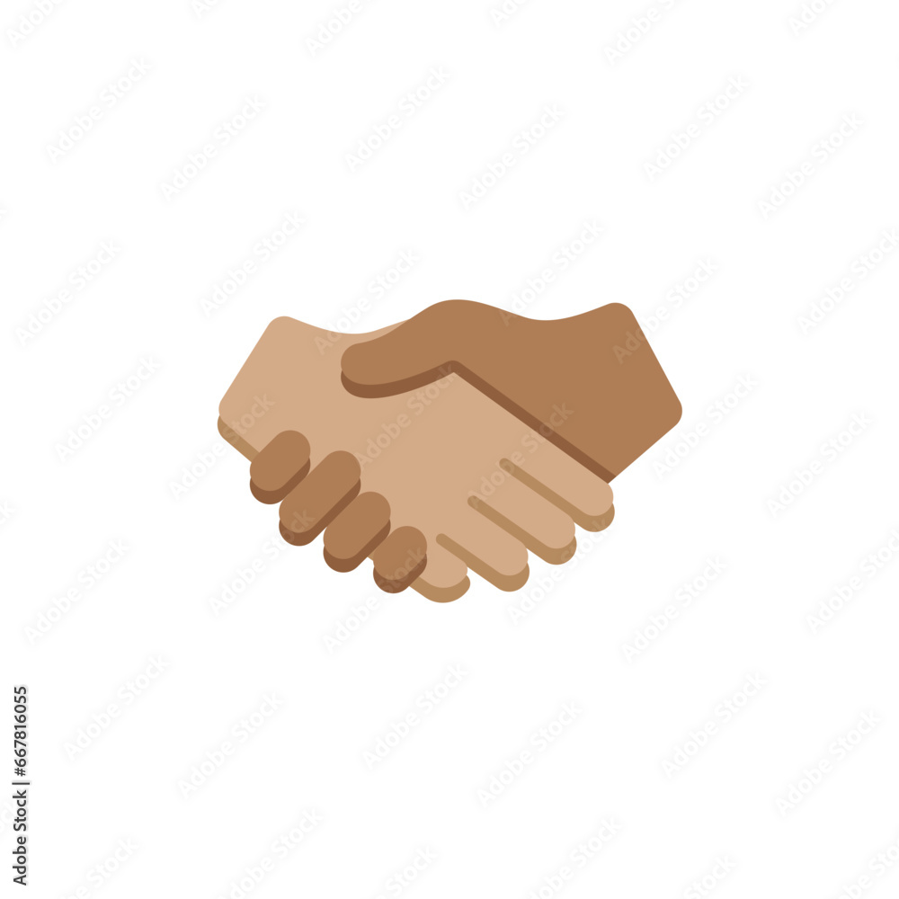 Wall mural Handshake: Medium-Light  Skin Tone, Medium Skin Tone