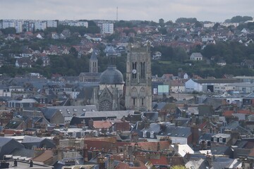 panorama of Dieppe in France 
