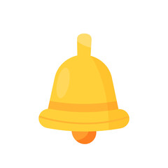 Gold bell on a white background. Vector graphics