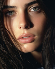 naturally beautiful young woman. magazine photo. captivating look