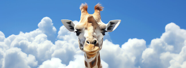 head in the clouds, AI generated