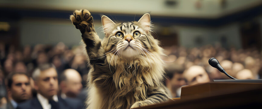 guilty cat, AI generated