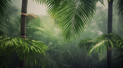Rain showers in the balmy tropics during the monsoonal months.