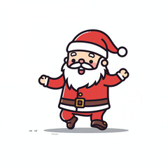 Weihnachtsmann, 2D - lustiger Santa Claus (Generative AI)