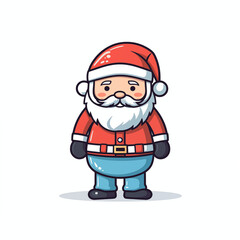 Weihnachtsmann, 2D - lustiger Santa Claus (Generative AI)