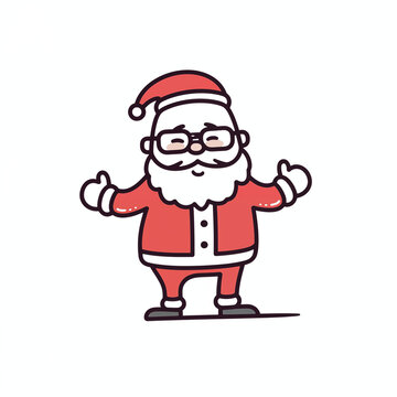 Weihnachtsmann, 2D - lustiger Santa Claus (Generative AI)