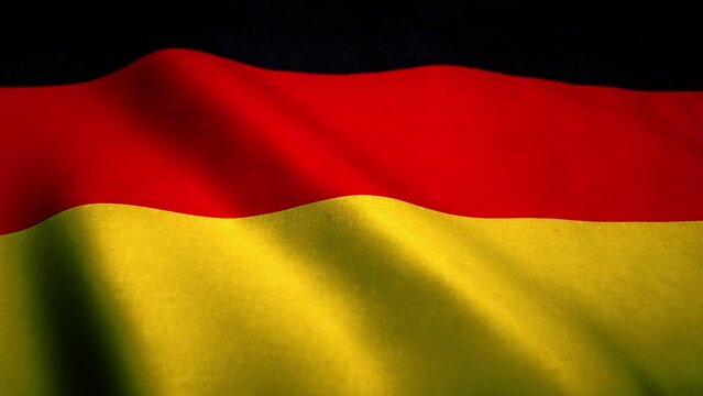 German flag waving in a loop mode. Perfect footage for any background or Led-wall. ProRes 4444, 16-bit.