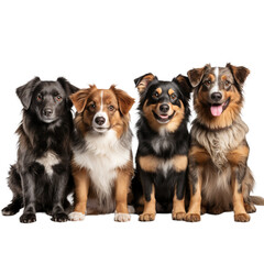 group of puppies, PNG, transparent background