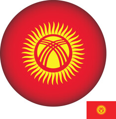 Kyrgyzstan Flag Round Shape