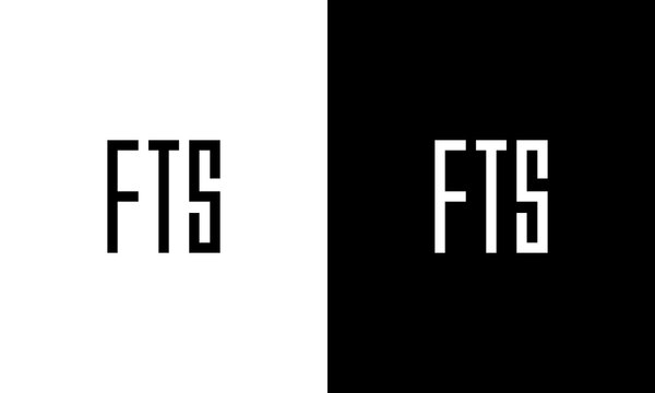 collection of initials fts logo design vector