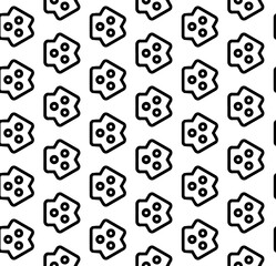 Black and white seamless abstract pattern. Background and backdrop. Grayscale ornamental design. Mosaic ornaments. Vector graphic illustration. EPS10.