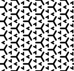 Black and white seamless abstract pattern. Background and backdrop. Grayscale ornamental design. Mosaic ornaments. Vector graphic illustration. EPS10.