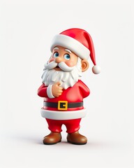 Obraz premium 3D Abbildung von einem lustigen Santa Claus (Generative AI)