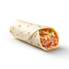 3d icon of shawarma on the white background.