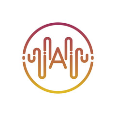 music and latter a logo design with creative concept