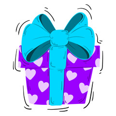 Happy new year gift box