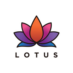 Lotus flower logo design with creative concept Premium Vector