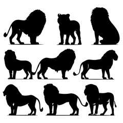 lion silhouette, lion svg, lion illustration, lion png, animal svg, animal png, clipart, horse,...