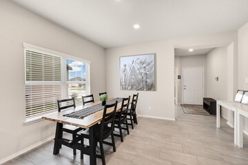 a home dining room 