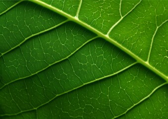 Obraz premium Leaf macro photography, background texture green leaf structure macro photography close up