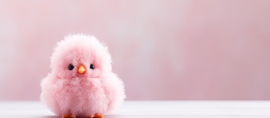 Pink handmade plush chick
